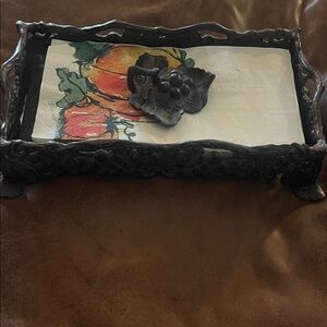 Elegant Black Metal Napkin Holder